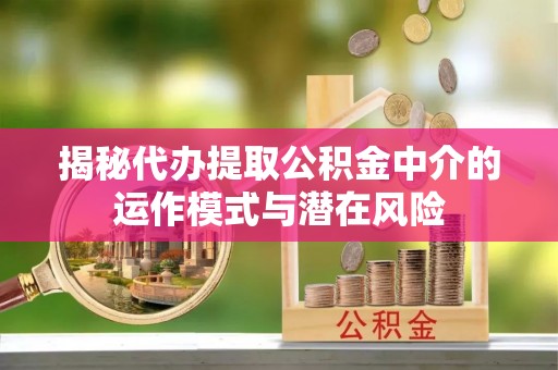 平顺揭秘代办提取公积金中介的运作模式与潜在风险